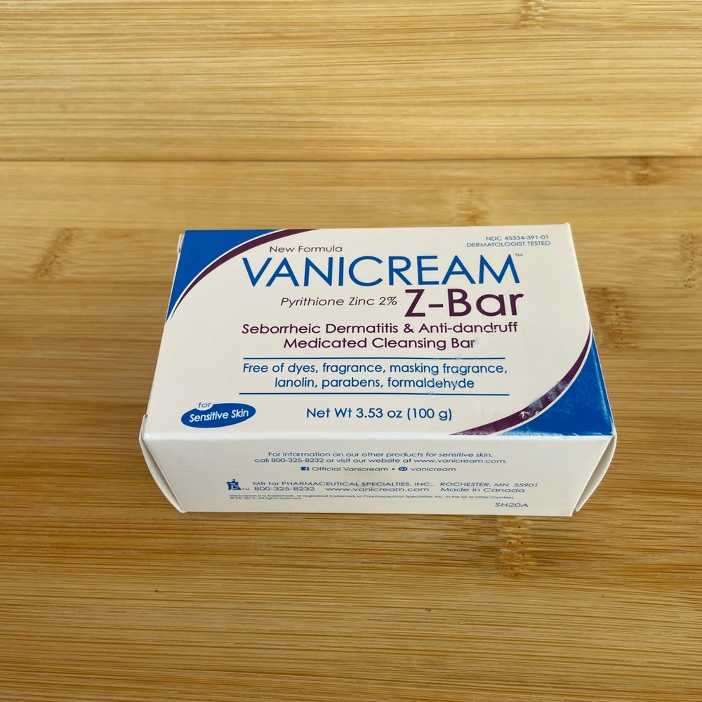 Vanicream Z-Bar 3.53oz Seborrheic Dermatitis & Anti-Dandruff Medicated Cleansing